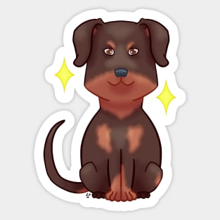 Red Doberman Sticker